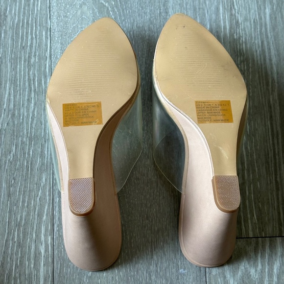 SHOEDAZZLE | pointed toe transparent PVC mule wedges - Picture 4 of 5